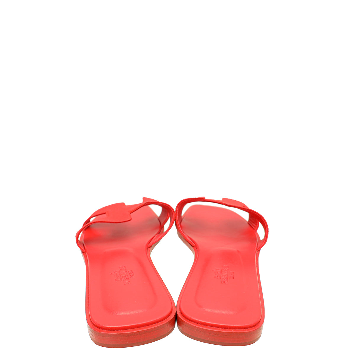 Hermes Rouge Grenadine Oran Sandals 39