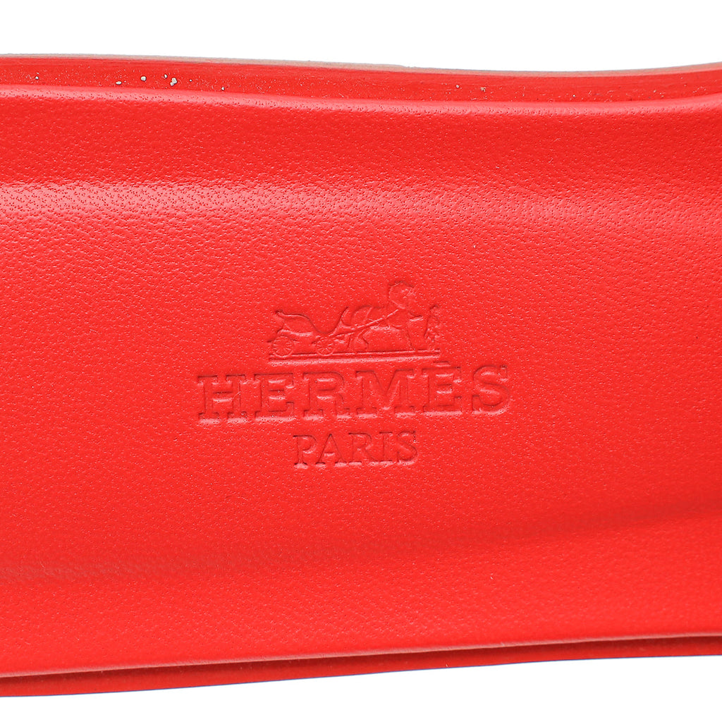 Hermes Rouge Grenadine Oran Sandals 39