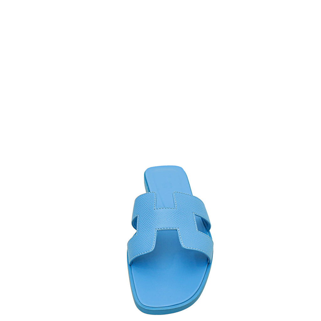 Hermes Bleu Bleuet Oran Sandal 39