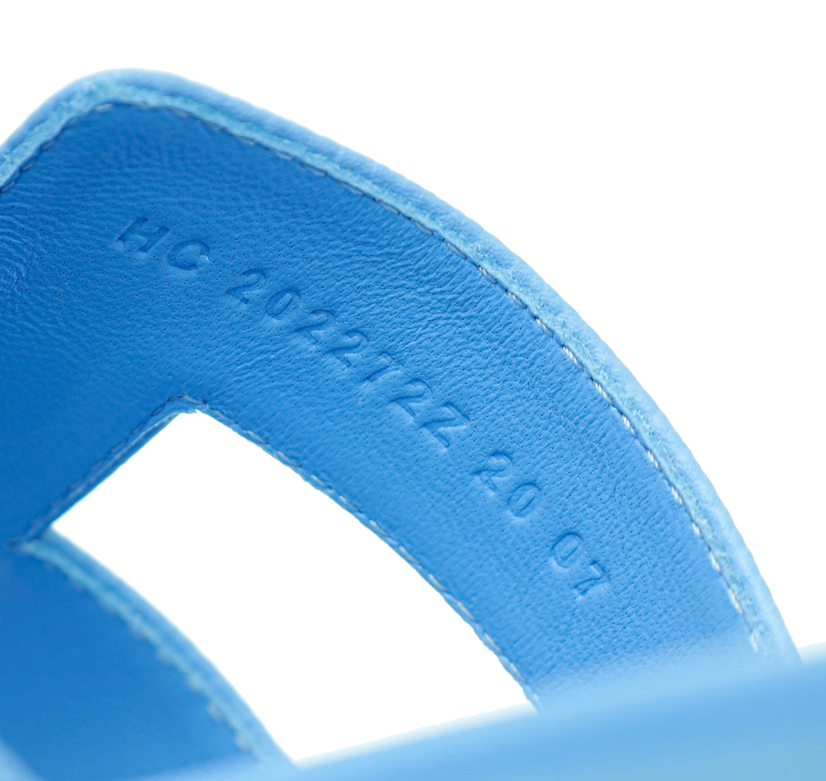 Hermes Bleu Bleuet Oran Sandal 39