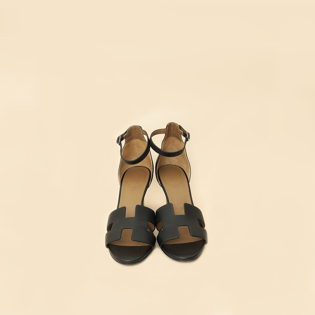Hermes Noir Legend Sandal 39