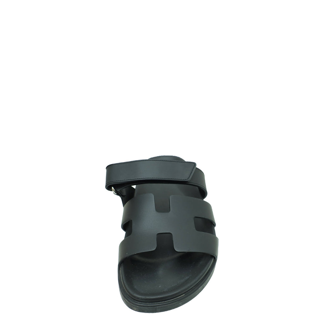 Hermes Black Chypre Sandal 39
