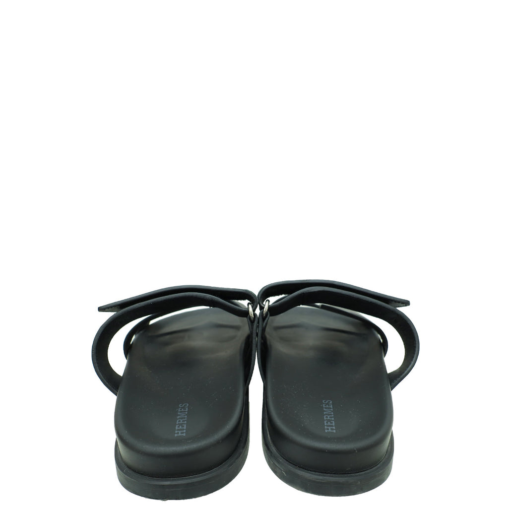 Hermes Black Chypre Sandal 39