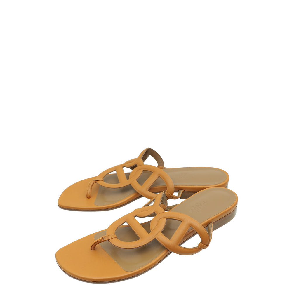 Hermes Naturel Beach Sandal 39
