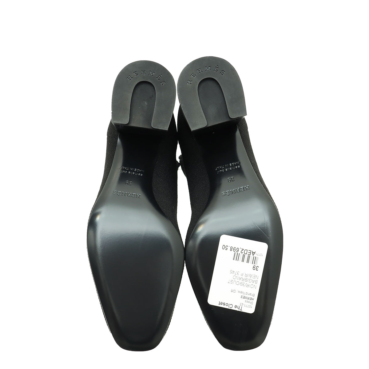 Hermes Noir Volver 60 Ankle Boot 39
