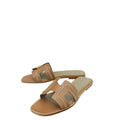 Hermes Gold Oran Pique Sandals 39