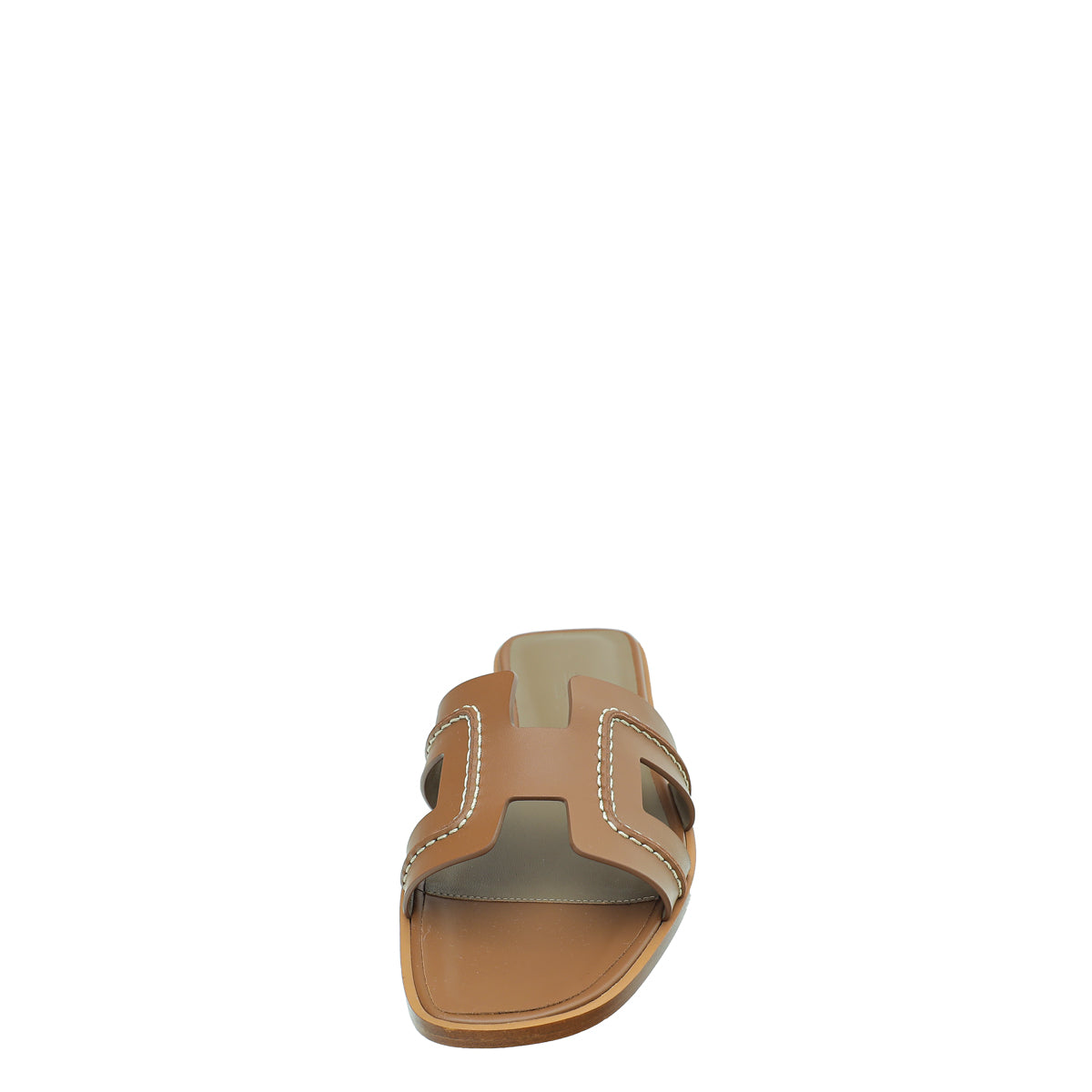 Hermes Gold Oran Pique Sandals 39