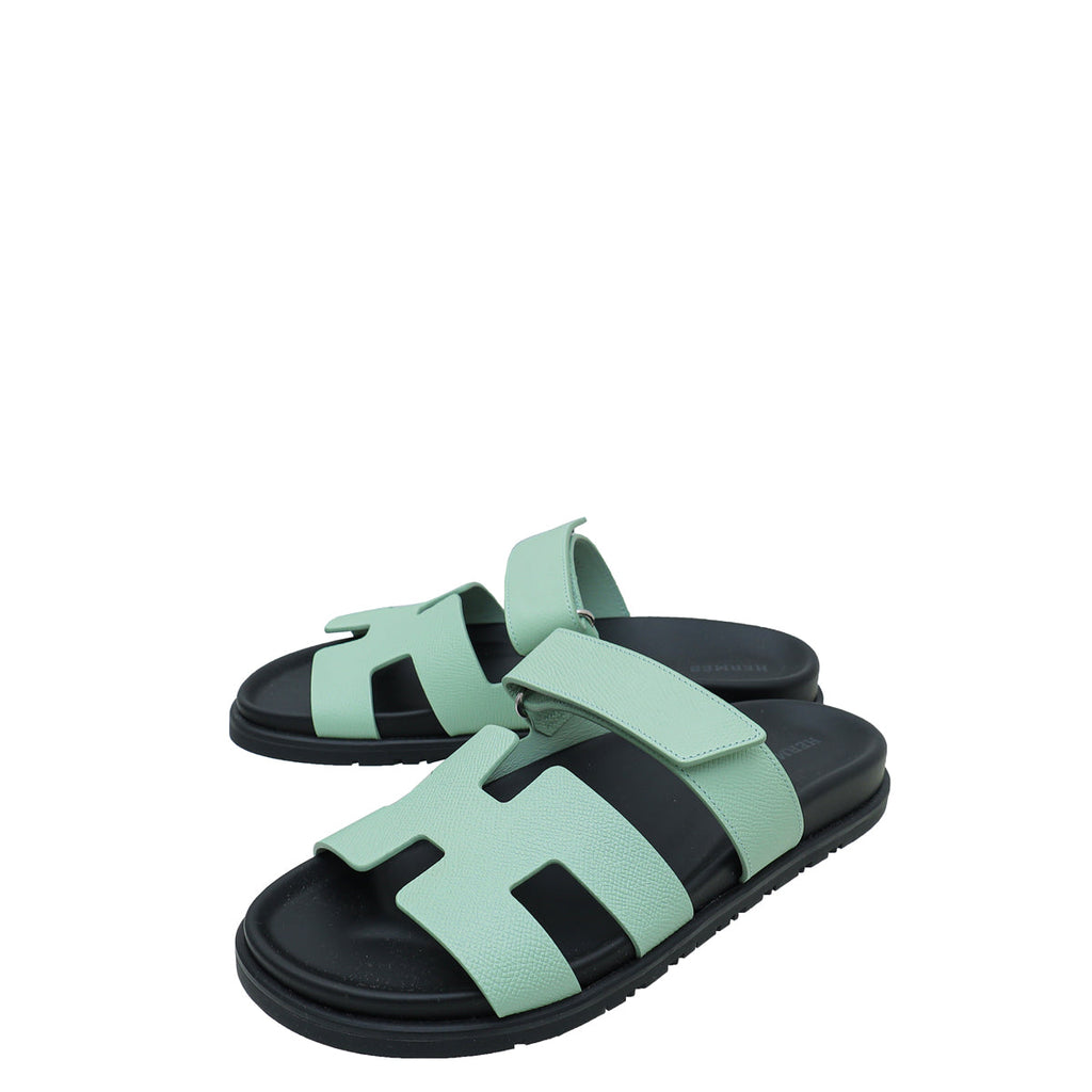 Hermes Vert Jade Chypre Sandal 39