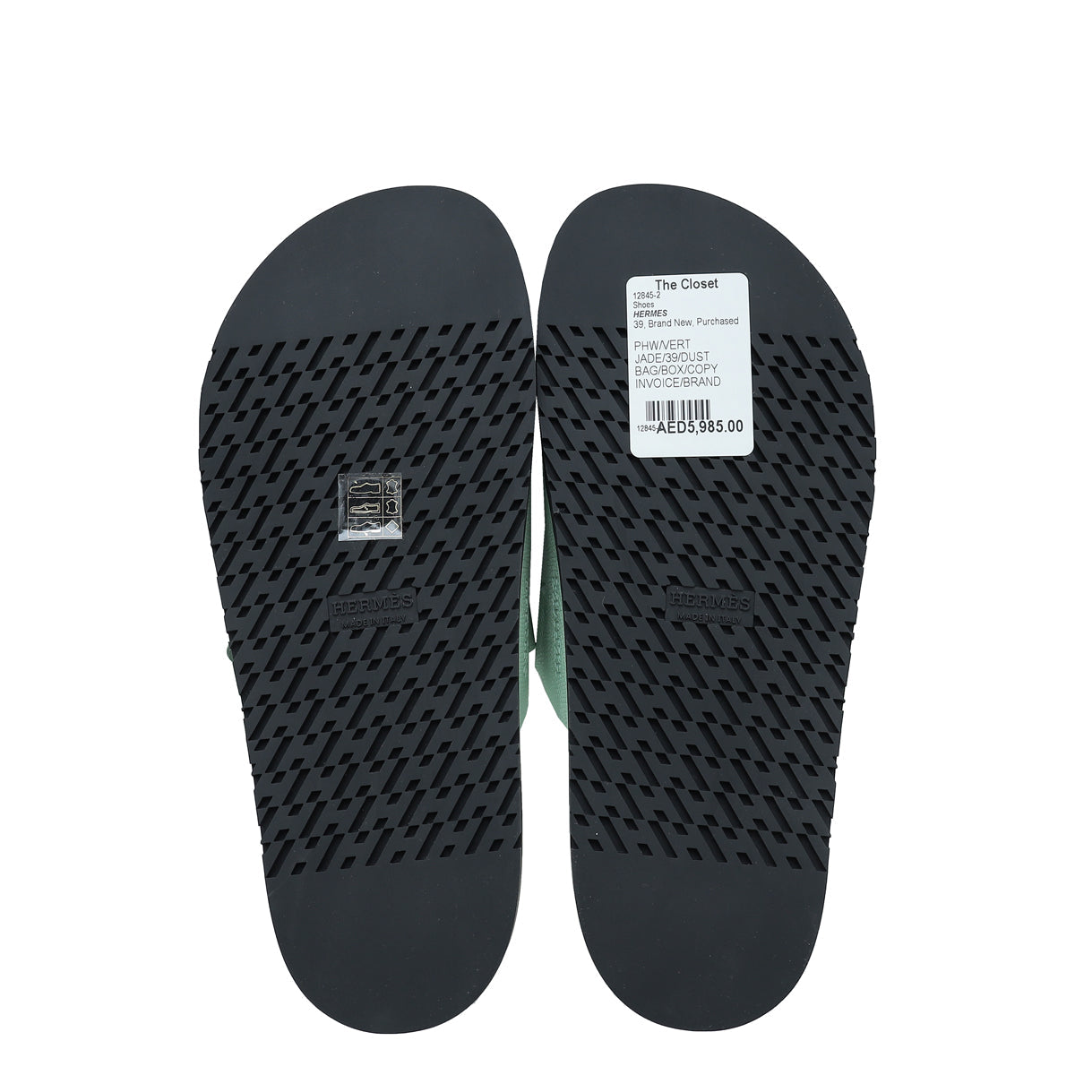 Hermes Vert Jade Chypre Sandal 39