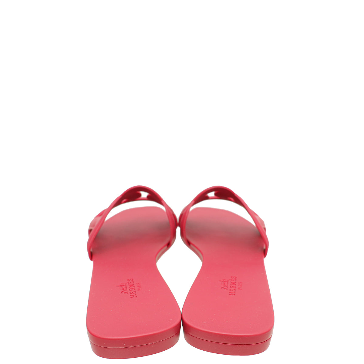 Hermes Rose Baie Rubber Aloha Sandals 39