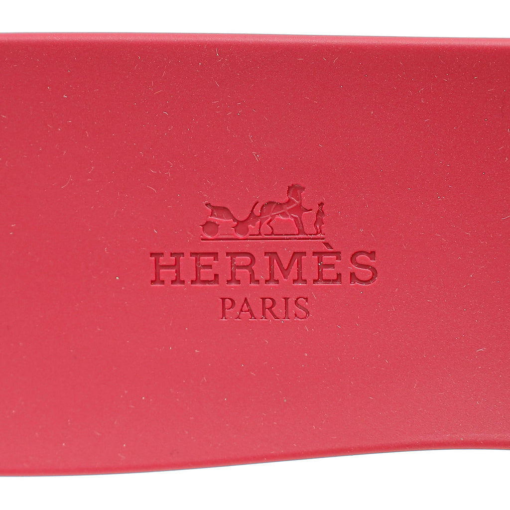 Hermes Rose Baie Rubber Aloha Sandals 39