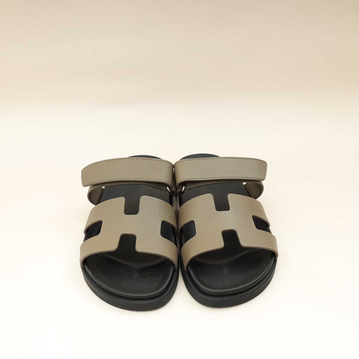 Hermes Etoupe Chypre Sandals 39