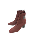 Hermes Rouge H Knit Volver 60 Ankle Boot 39.5
