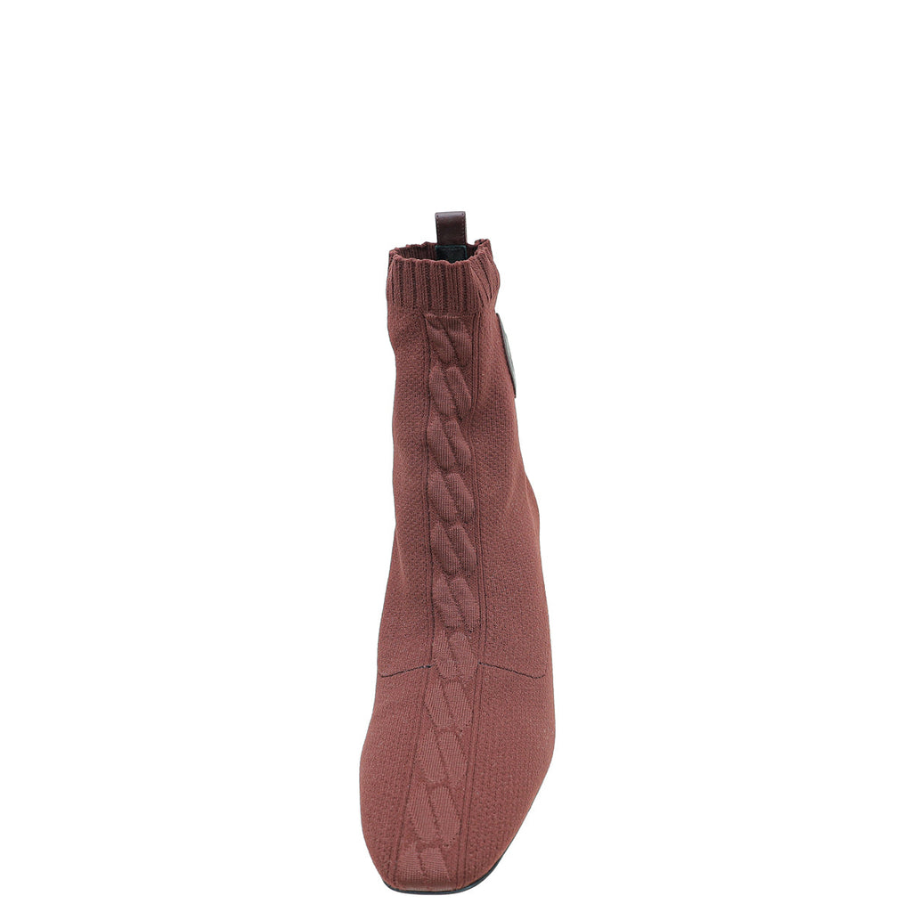 Hermes Rouge H Knit Volver 60 Ankle Boot 39.5