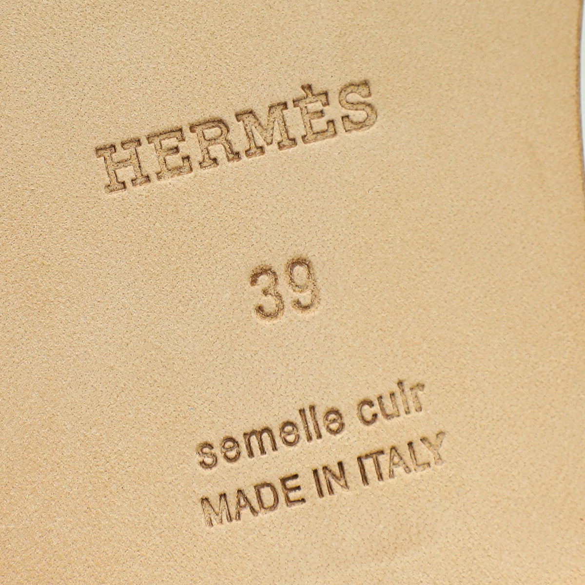 Hermes Gris Argenté Vieilli Metallic Nappa Oran Sandal 39