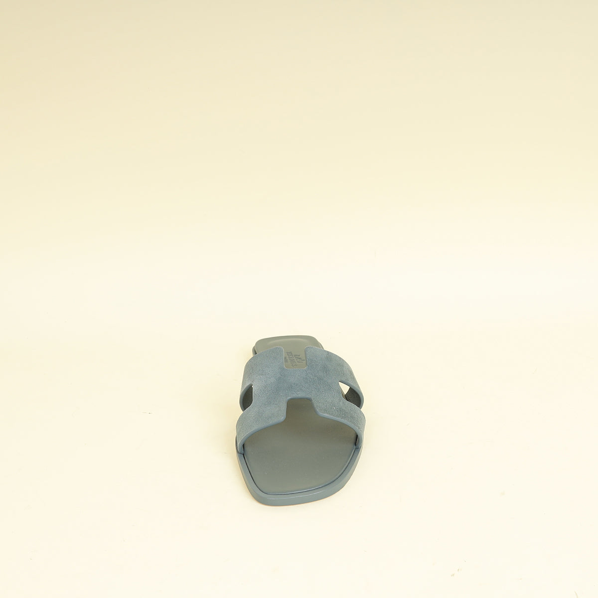 Hermes Gris Antarctique Suede Goatskin Oran Sandal 38