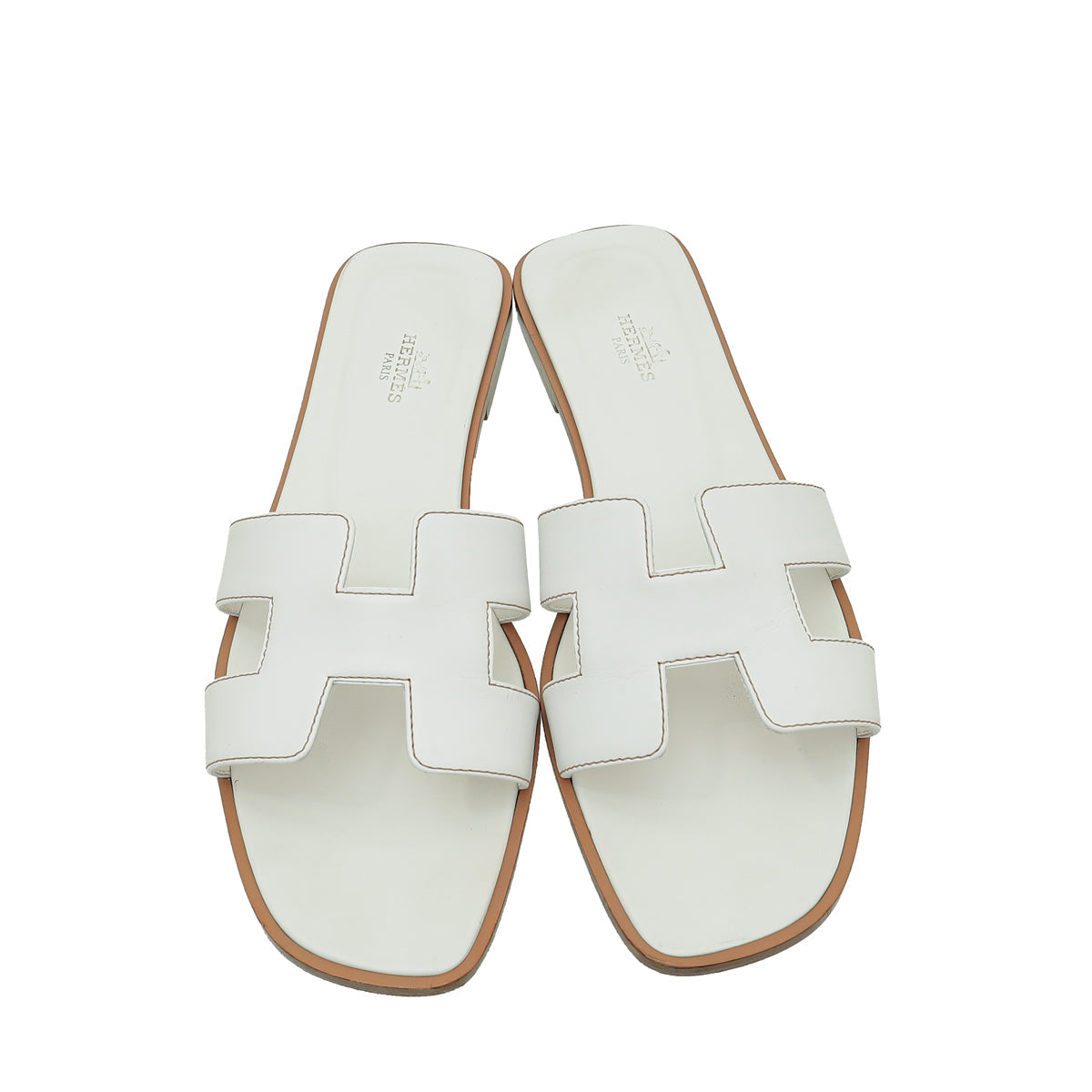 Hermes Blanc Oran Sandal 40.5