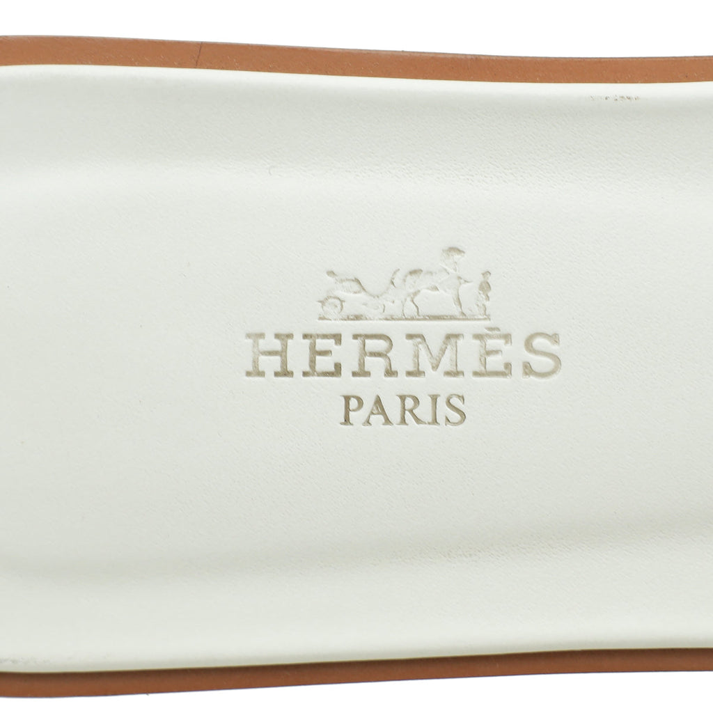 Hermes Blanc Oran Sandal 40.5