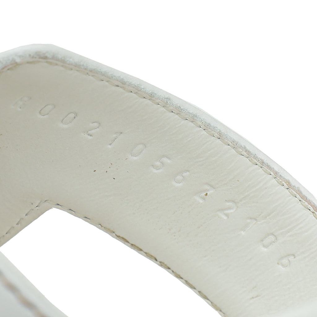 Hermes Blanc Oran Sandal 40.5