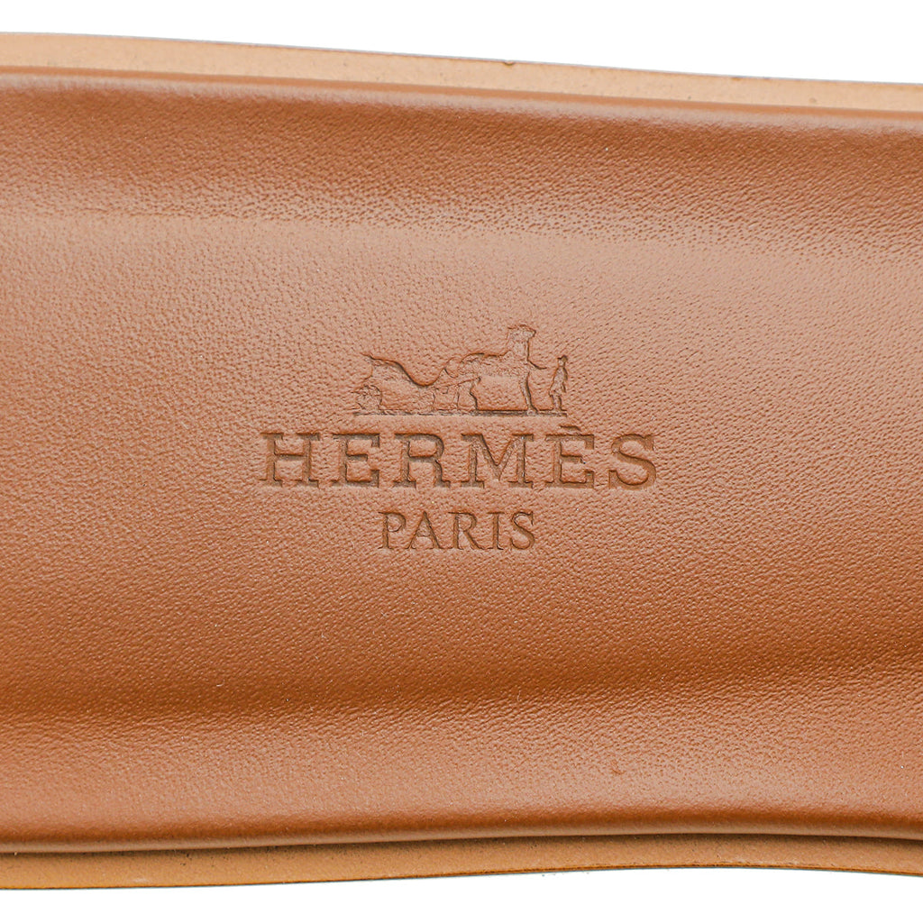 Hermes Gold Oran Sandal 40.5