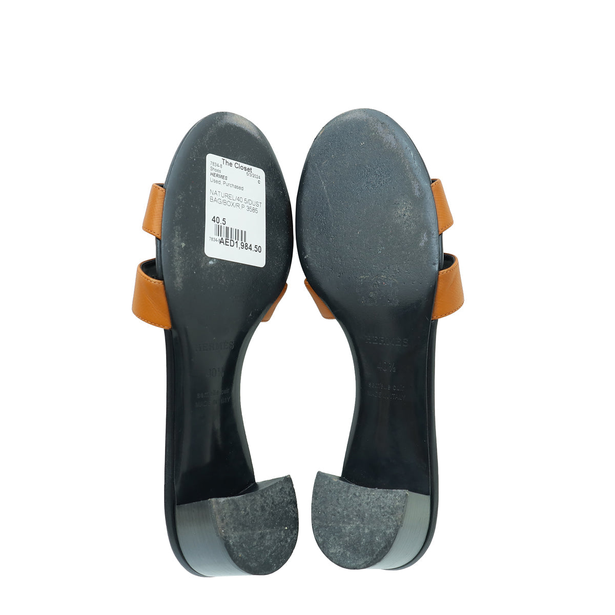 Hermes Naturel Oasis Sandal 40.5