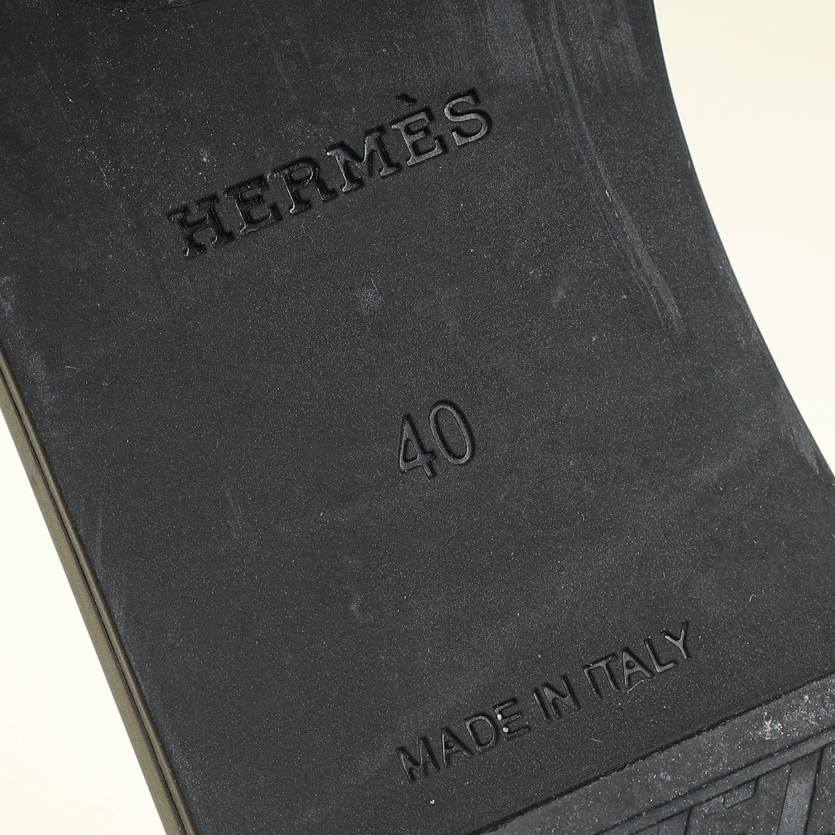 Hermes Noir Aloha Sandals 40