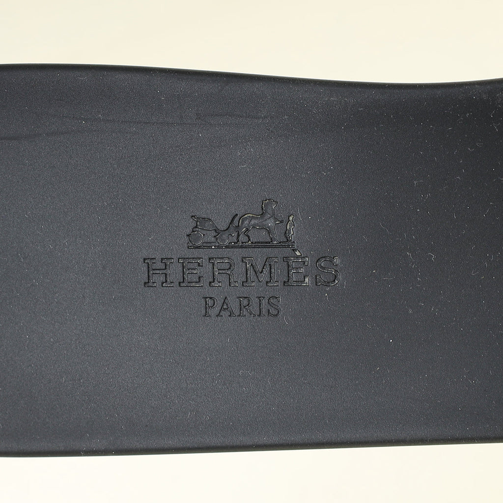 Hermes Noir Aloha Sandals 40