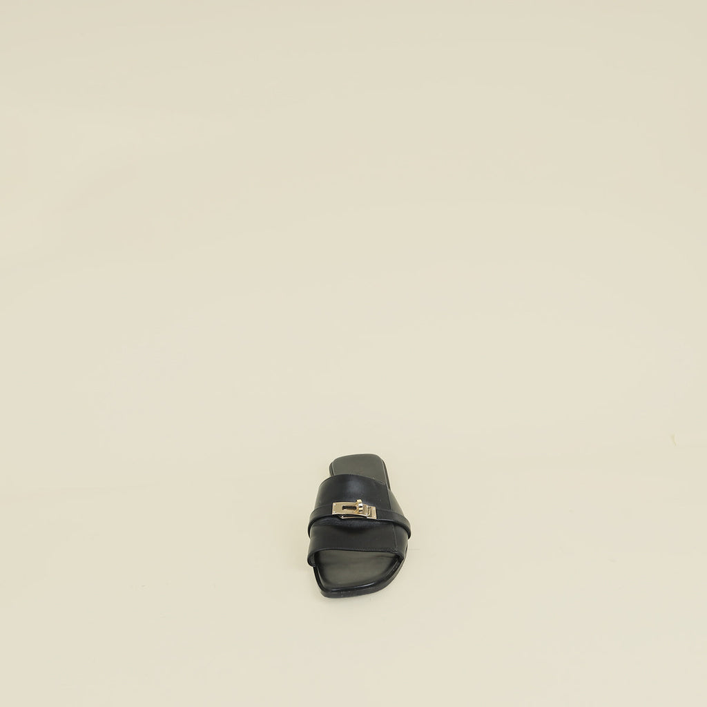 Hermes Noir Giulia Sandal 40