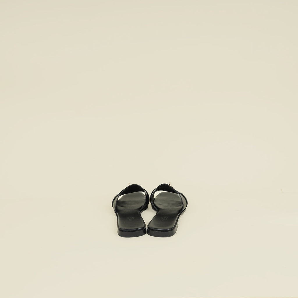 Hermes Noir Giulia Sandal 40
