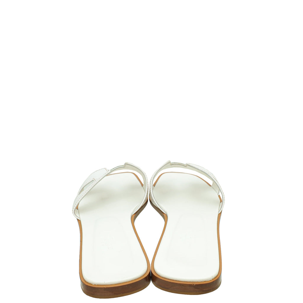 Hermes Blanc Oran Sandal 40