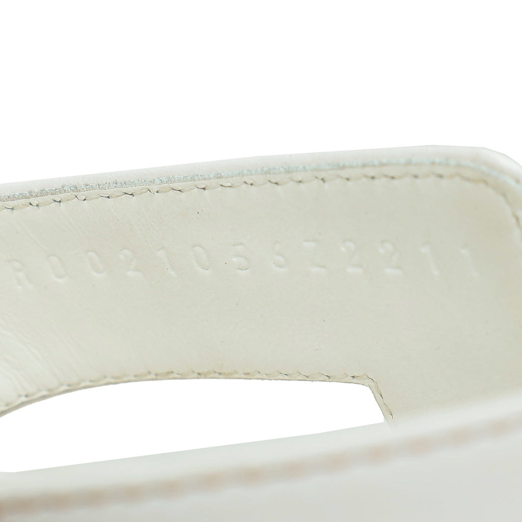 Hermes Blanc Oran Sandal 40
