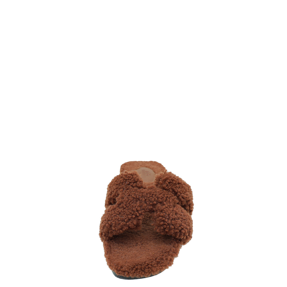Hermes Cognac Oran Woolskin Sandal 40