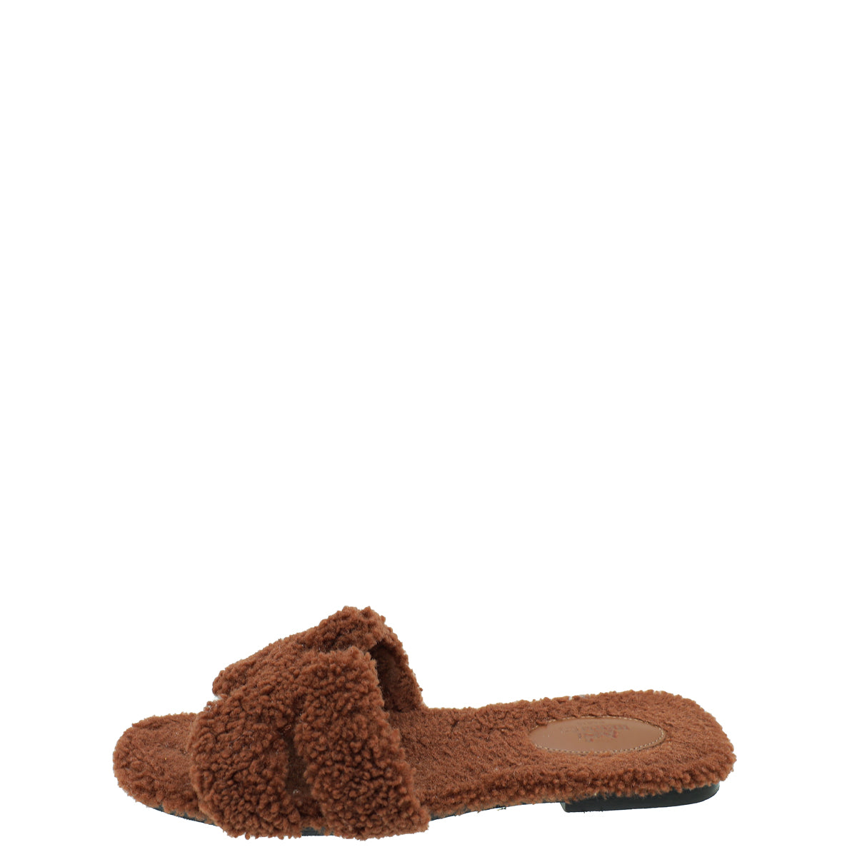 Hermes Cognac Oran Woolskin Sandal 40