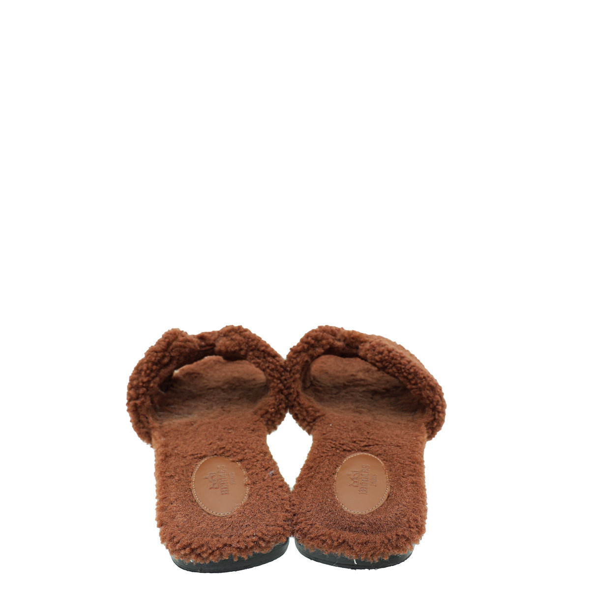 Hermes Cognac Oran Woolskin Sandal 40