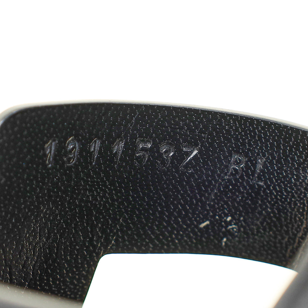 Hermes Noir Oran Stitched Detail Sandal 40