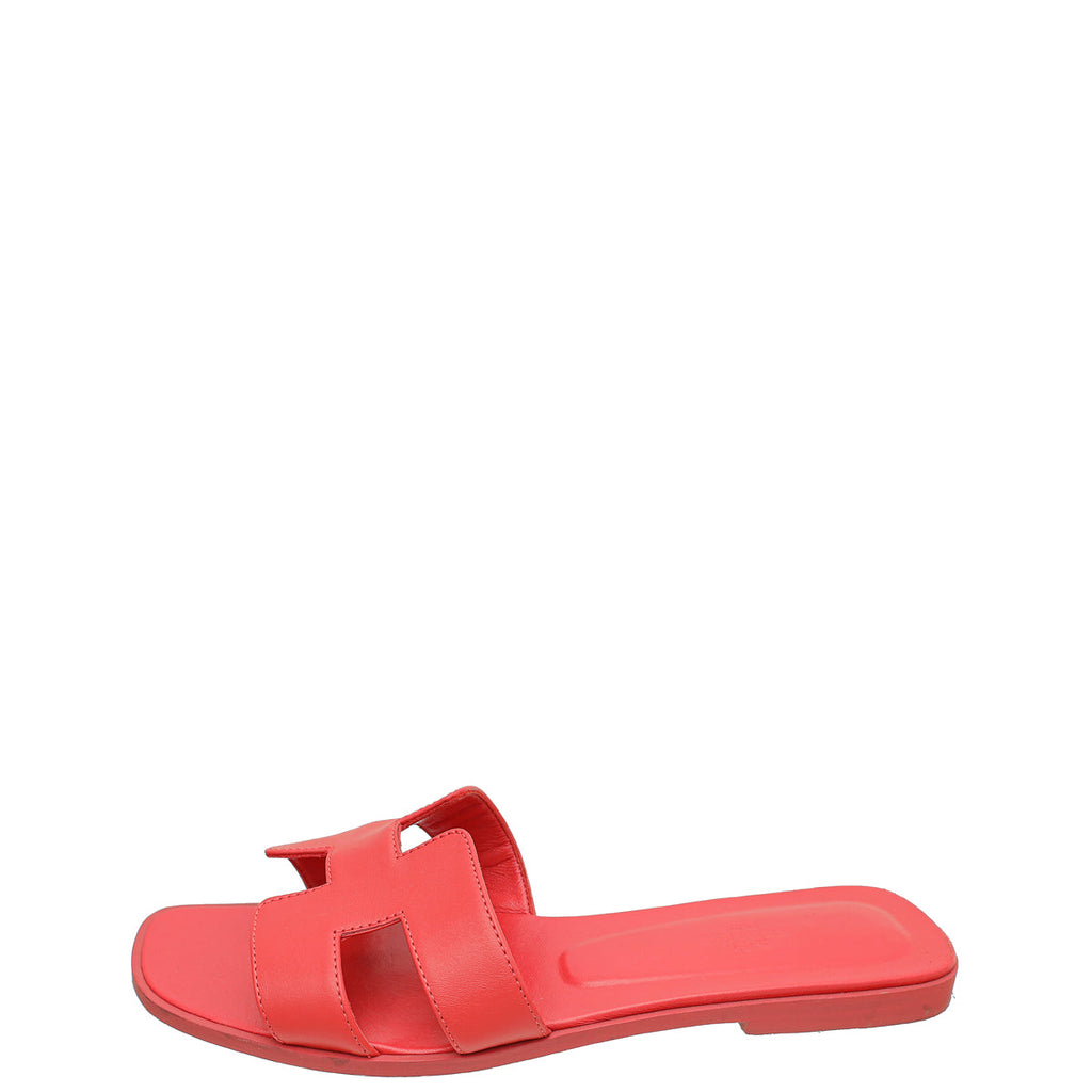 Hermes Rouge Corazon Oran Sandal 40