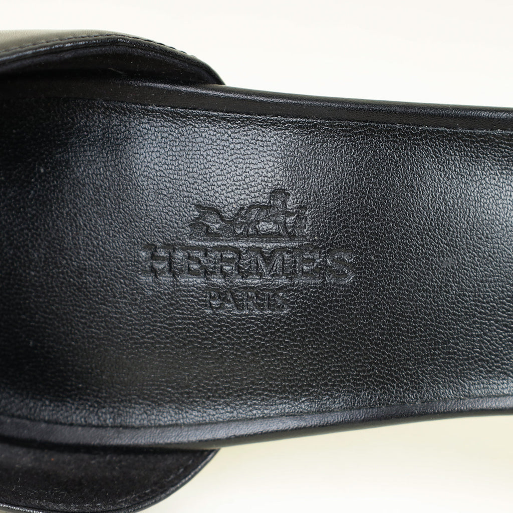 Hermes Noir Joy 105 Sandal 40