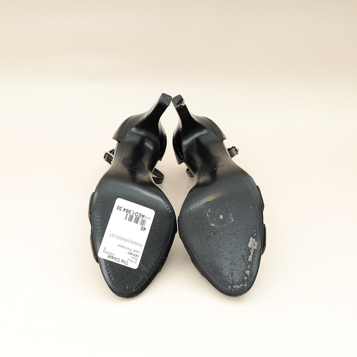Hermes Noir Premiere 105 Sandal 40