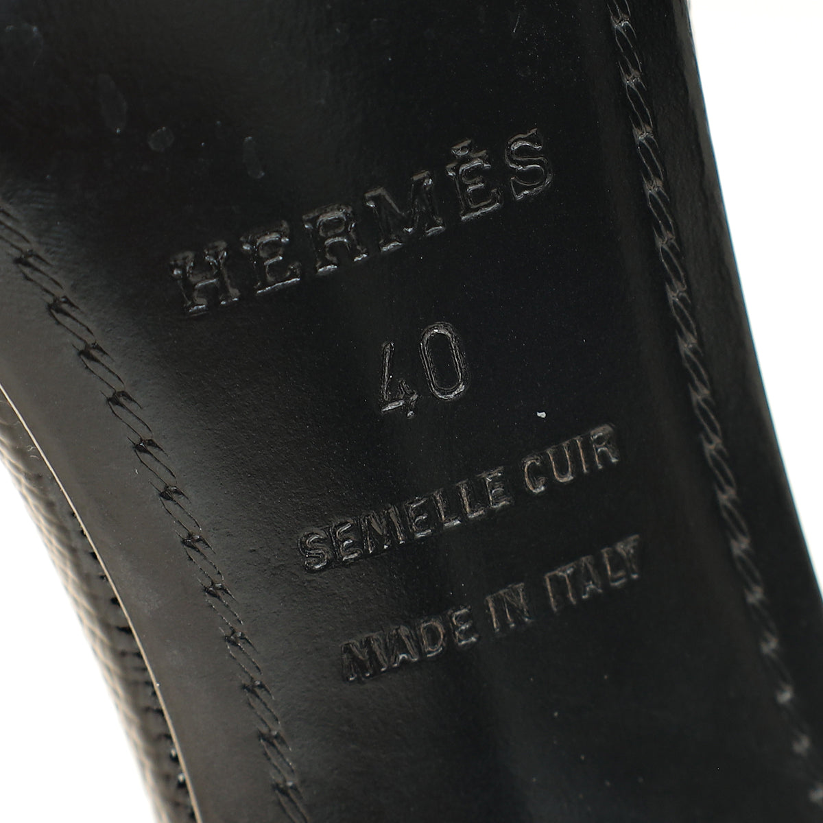 Hermes Noir Premiere 105 Sandal 40