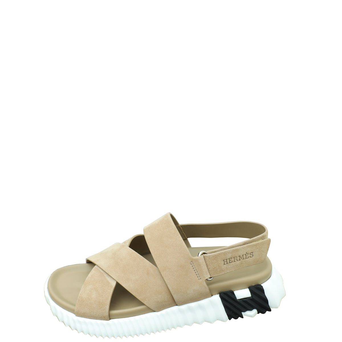 Hermes Beige Sable Suede Goatskin Electric Sandal 40