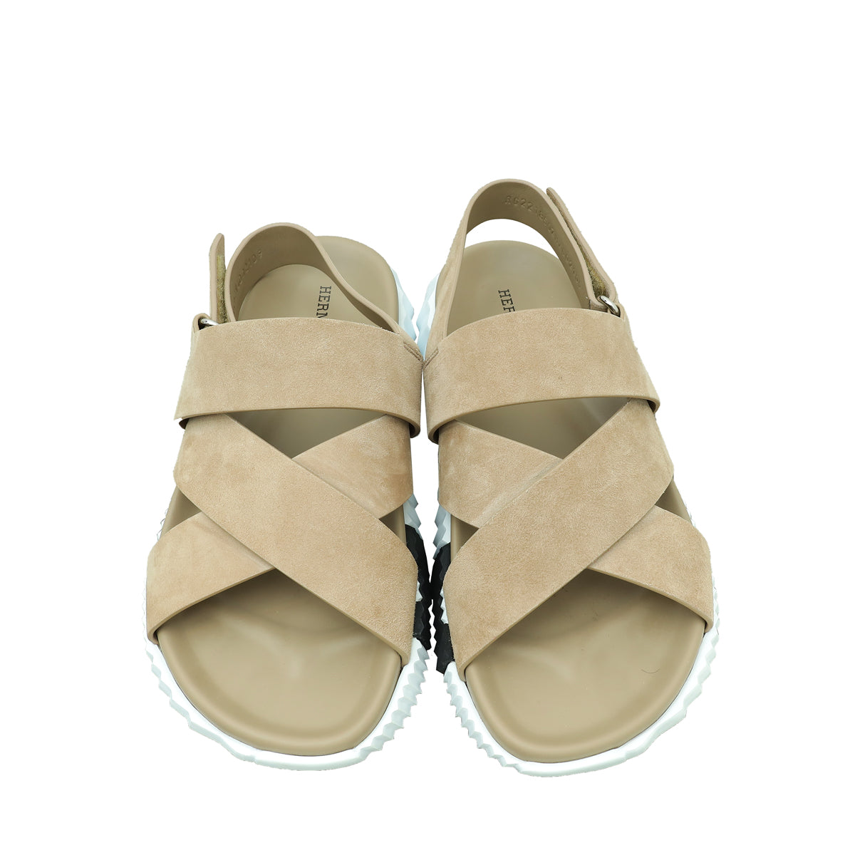 Hermes Beige Sable Suede Goatskin Electric Sandal 40