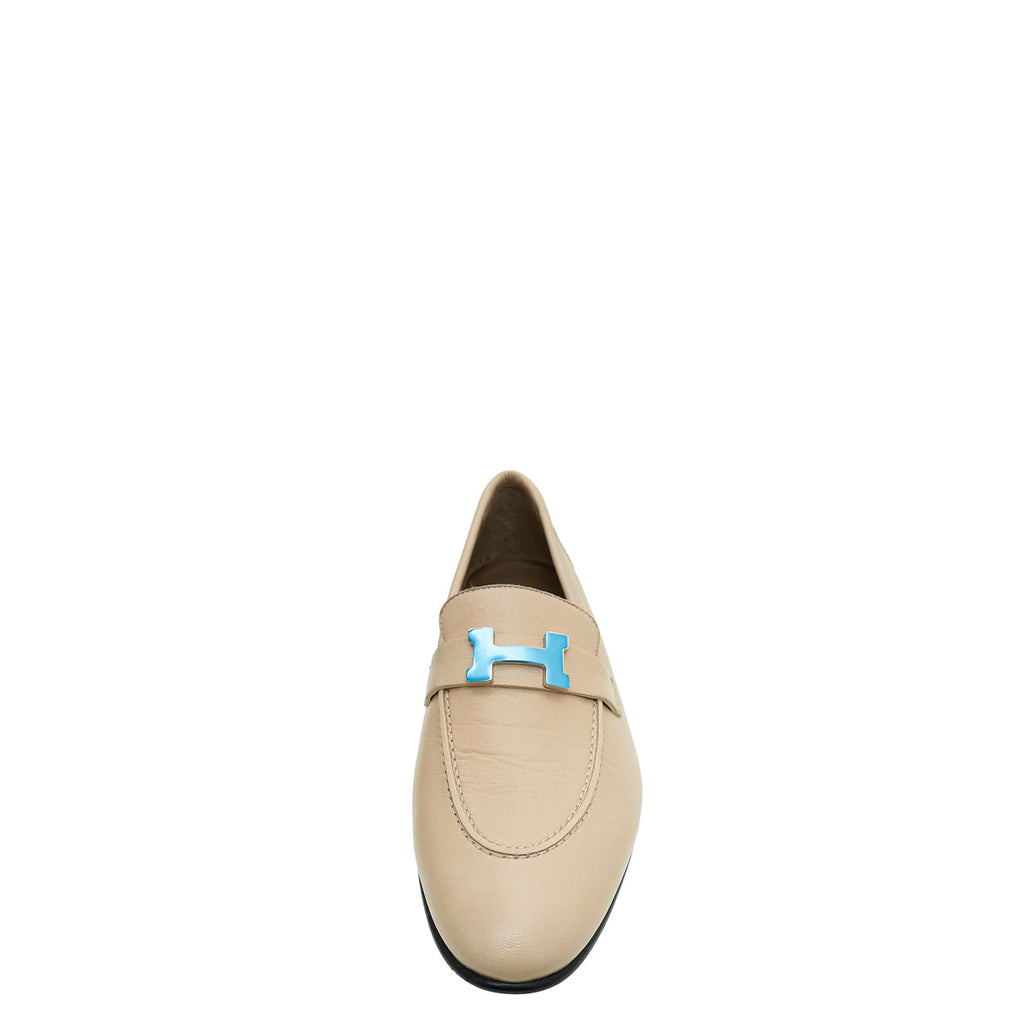 Hermes Beige Nude Paris Loafer 40