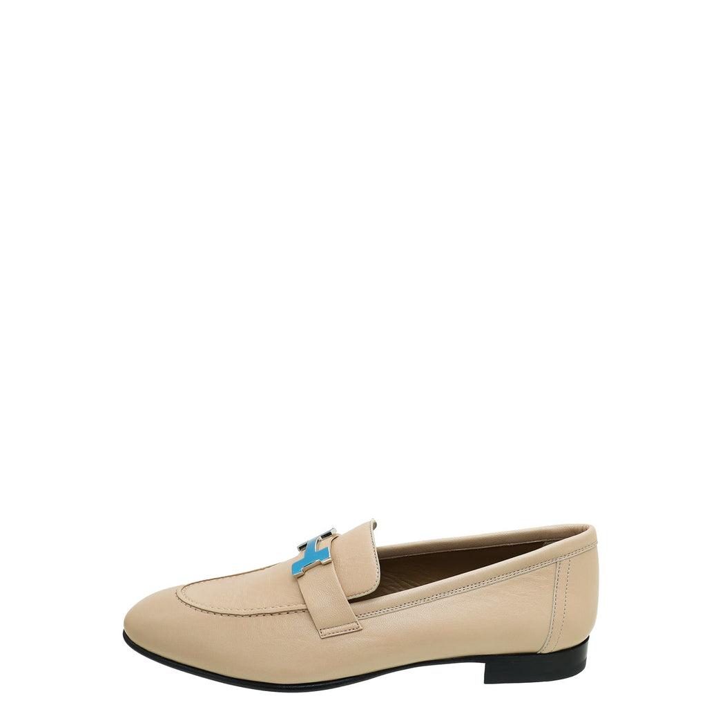 Hermes Beige Nude Paris Loafer 40