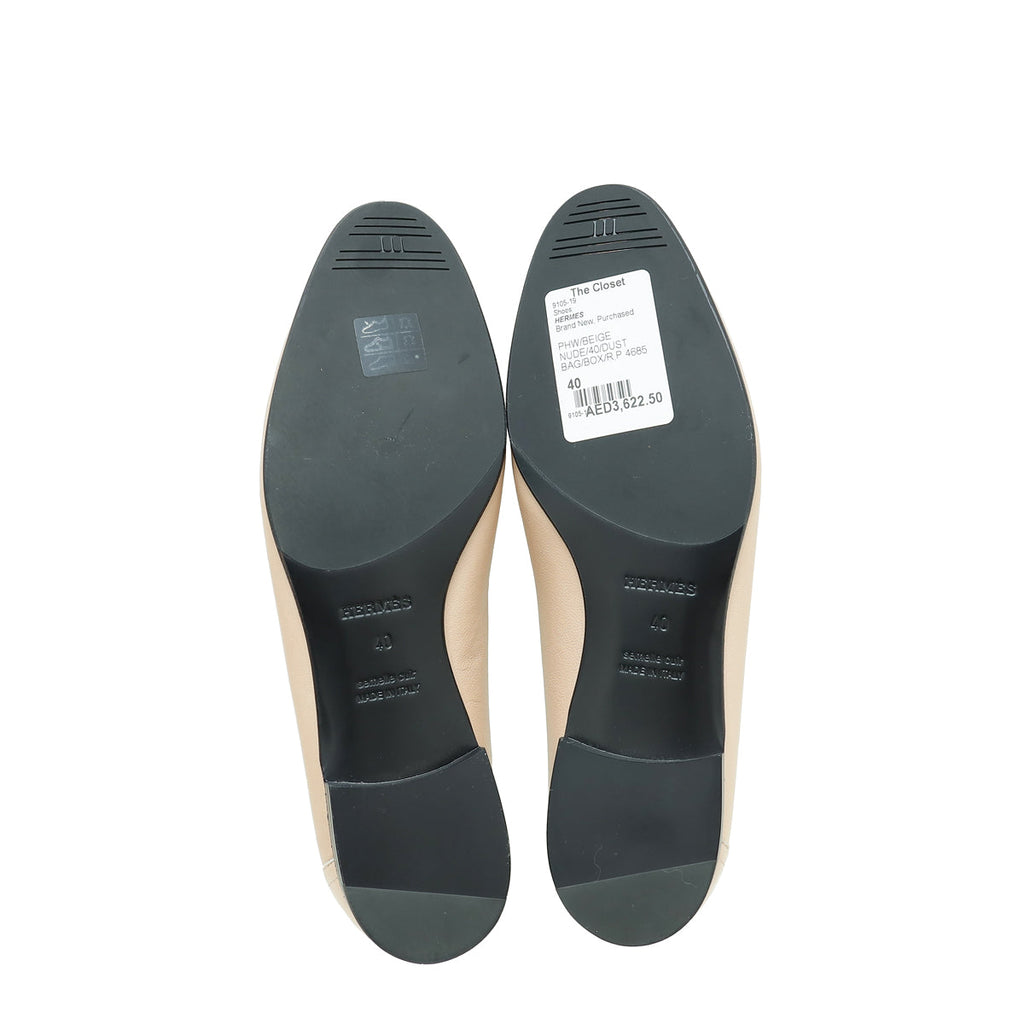 Hermes Beige Nude Paris Loafer 40