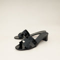 Hermes Noir Oasis Sandal 41.5