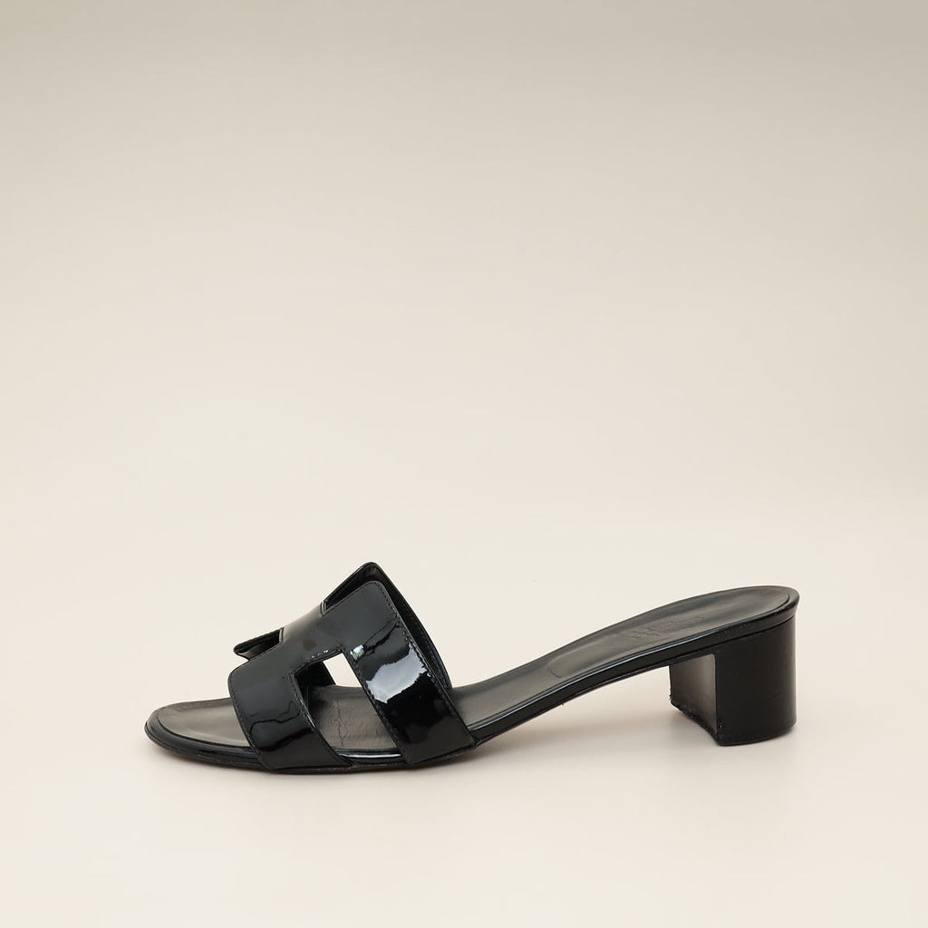 Hermes Noir Oasis Sandal 41.5