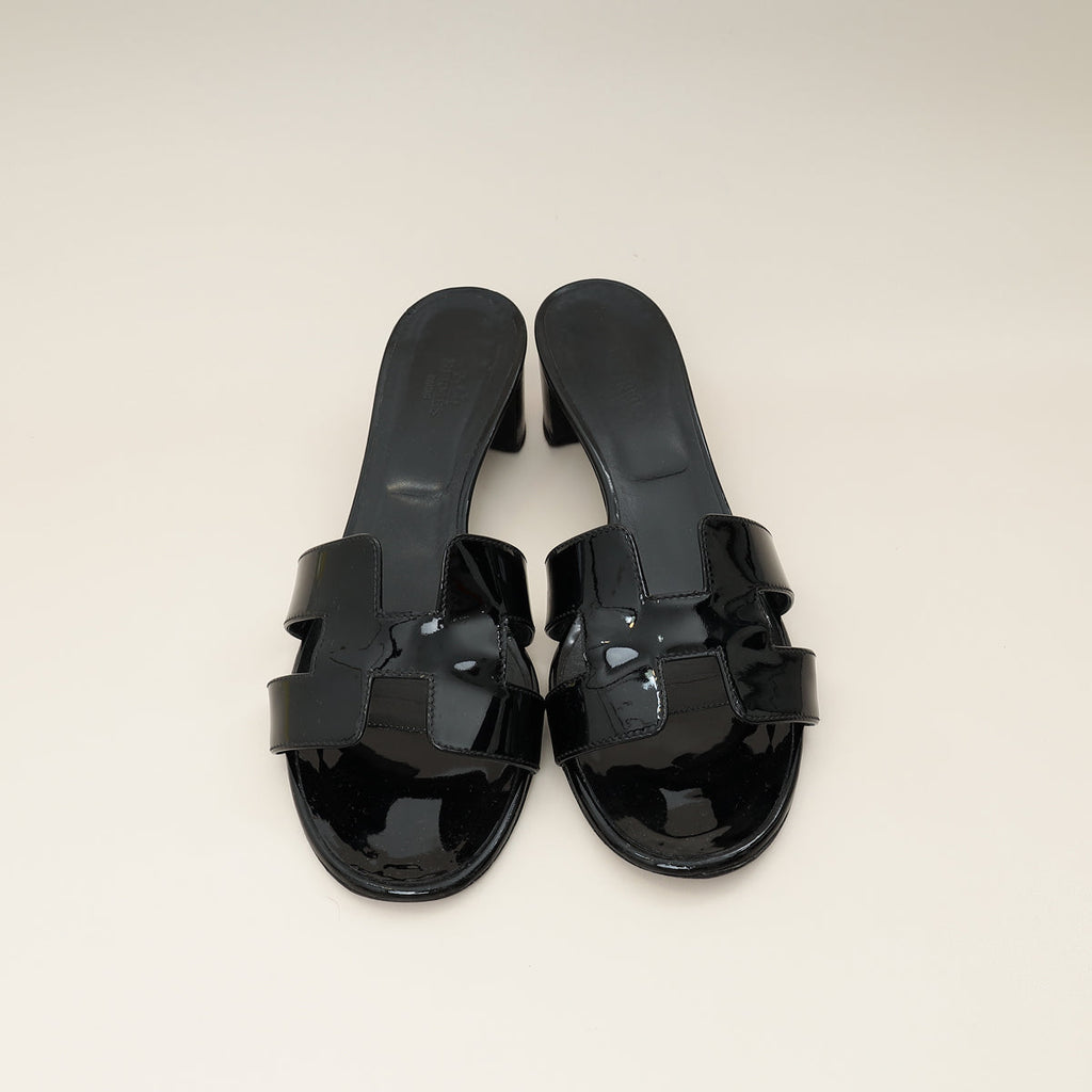 Hermes Noir Oasis Sandal 41.5