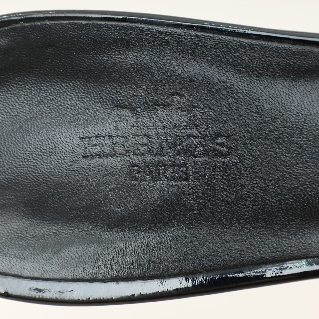 Hermes Noir Oasis Sandal 41.5