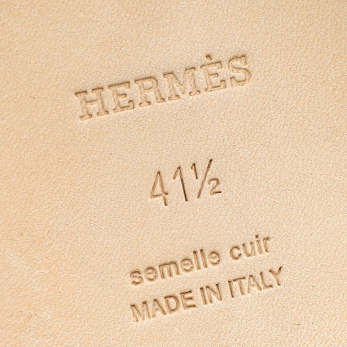 Hermes Gold Oran Sandal 41.5