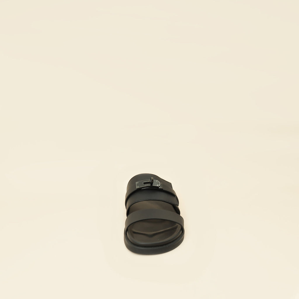 Hermes Noir Jackson Sandal 41
